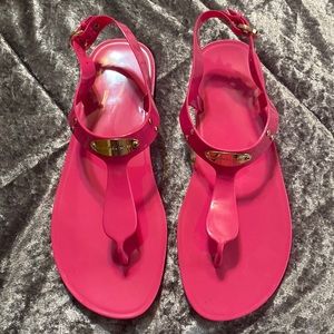 MK plate jelly sandals raspberry pink, wmns 9 med
